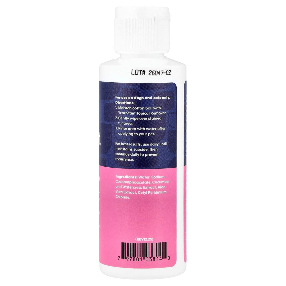 NaturVet, Tear Stain, средство для местного удаления, алоэ, для собак и кошек, 118 мл (4 жидк. унц.)