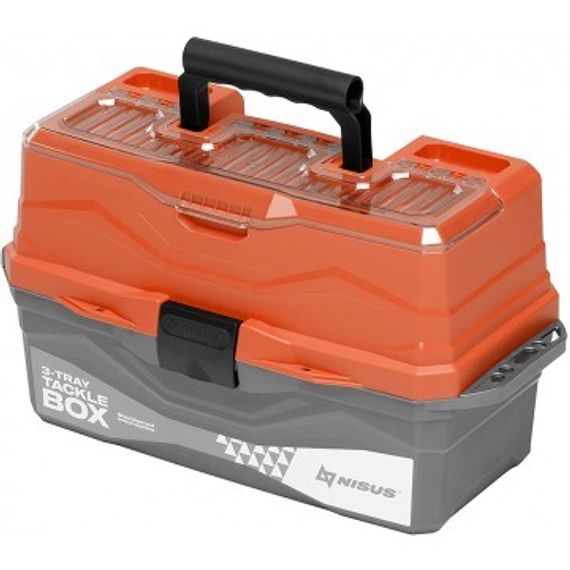 Ящик для снастей NISUS Tackle Box трехполочный оранжевый (N-TB-3-O)