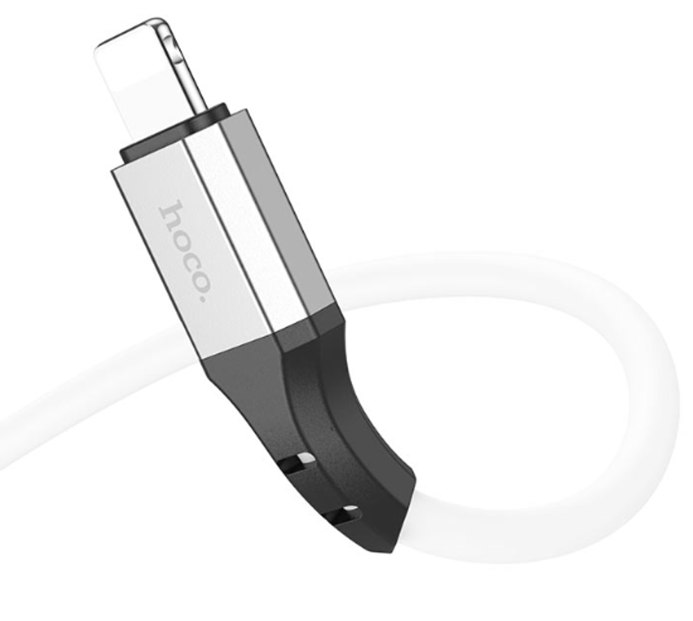 Кабель HOCO X86 USB-Lightning 2.4A 1м Silicone White