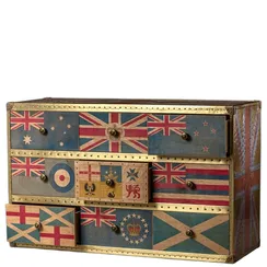 Комод с 9 ящиками Union Jack, 131х81 см