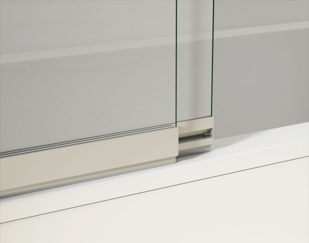 Душевая шторка на ванну Vincea VSB-1E100CLG, 1000*1450, брашированное золото, стекло прозрачное