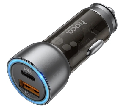 Автомобильное зарядное устройство HOCO NZ8 PD25W+QC3.0 Type-C+USB Brown