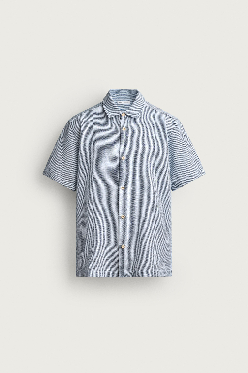 РУБАШКА REGULAR FIT ИЗ РЕЛЬЕФНОЙ ТКАНИ — ZARA · 3277/401