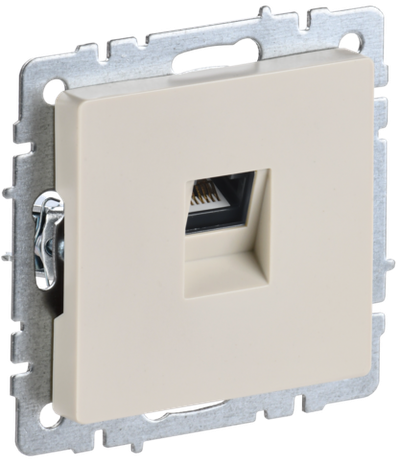 BRITE Розетка компьютерная RJ45 кат.5E РК10-БрКр бежевый IEK