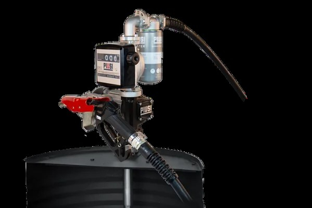 Топливораздаточный комплект PIUSI DRUM EX56 230V K33 ATEX F00582010, 56 л/мин, со счётчиком, с автоматическим пистолетом