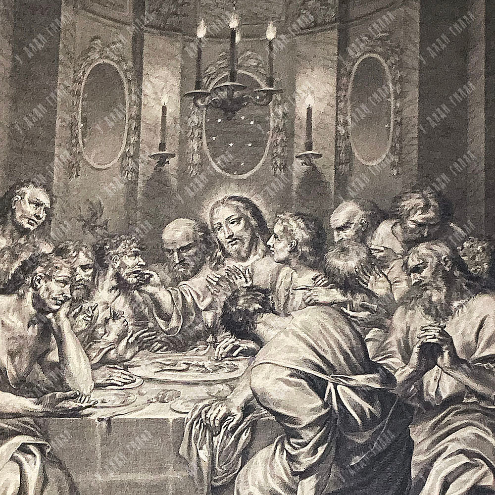 Грегуар Юре. Тайная вечеря. Бумага, резец. Франция. 1664.