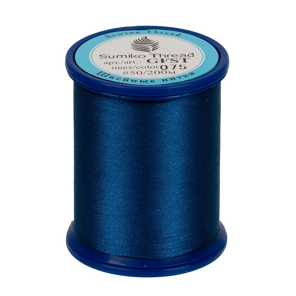 Нитки вышивальные SumikoThread 200 м, (219 ярд), 075 св.синий