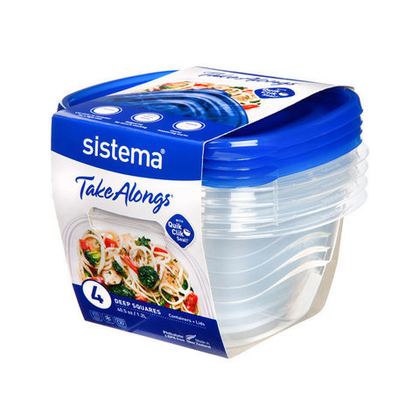 Набор контейнеров 4шт 1.2л Sistema TakeAlongs