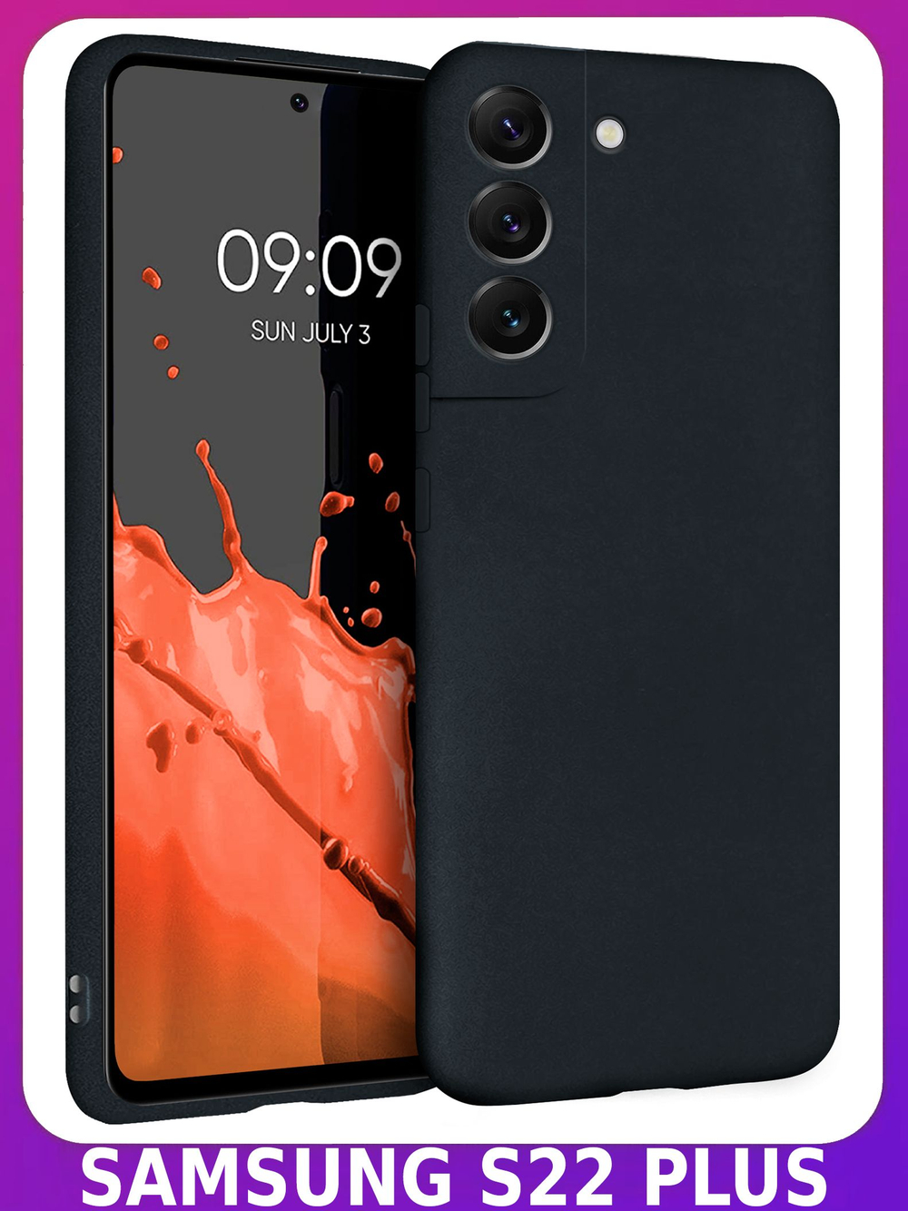 Мягкий Soft Touch чехол из силикона для SAMSUNG GALAXY S22 PLUS с бархатной подкладкой