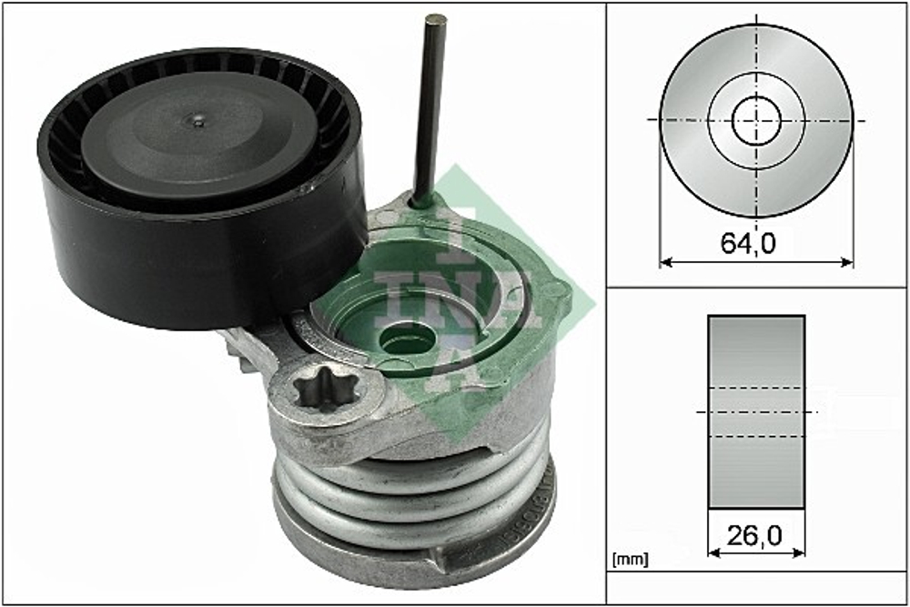 INA - 534033110-INA - Belt Tensioner, V-ribbed belt