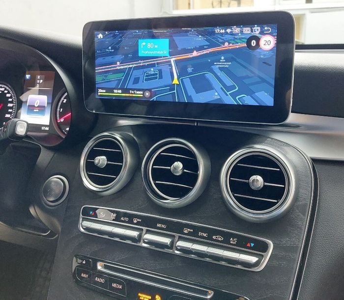 Магнитола для Mercedes-Benz C-класс (W205), GLC (X253) 2019-2021 NTG 6.0 - RDL-7832 монитор 10.25" на Android 13, Быстрая, CarPlay, 4G SIM-слот