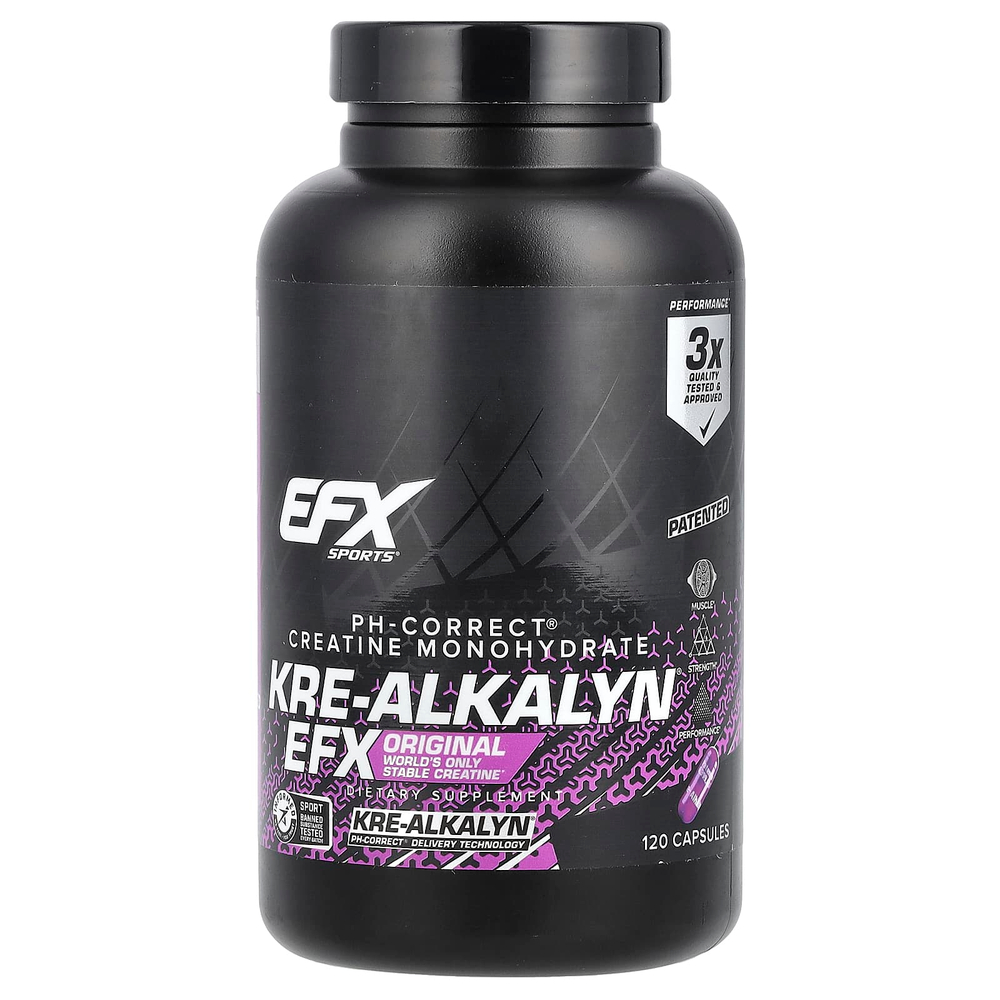 EFX Sports, Kre-Alkalyn® EFX, 120 капсул (750 мг на капсулу)