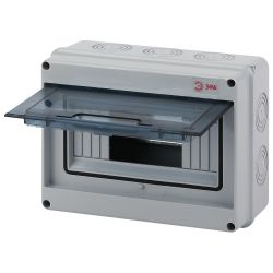 Корпус пластиковый навесной ЭРА SIMPLE КМПн-8 IP65 серый | Корпуса пластиковые распределительные герметичные