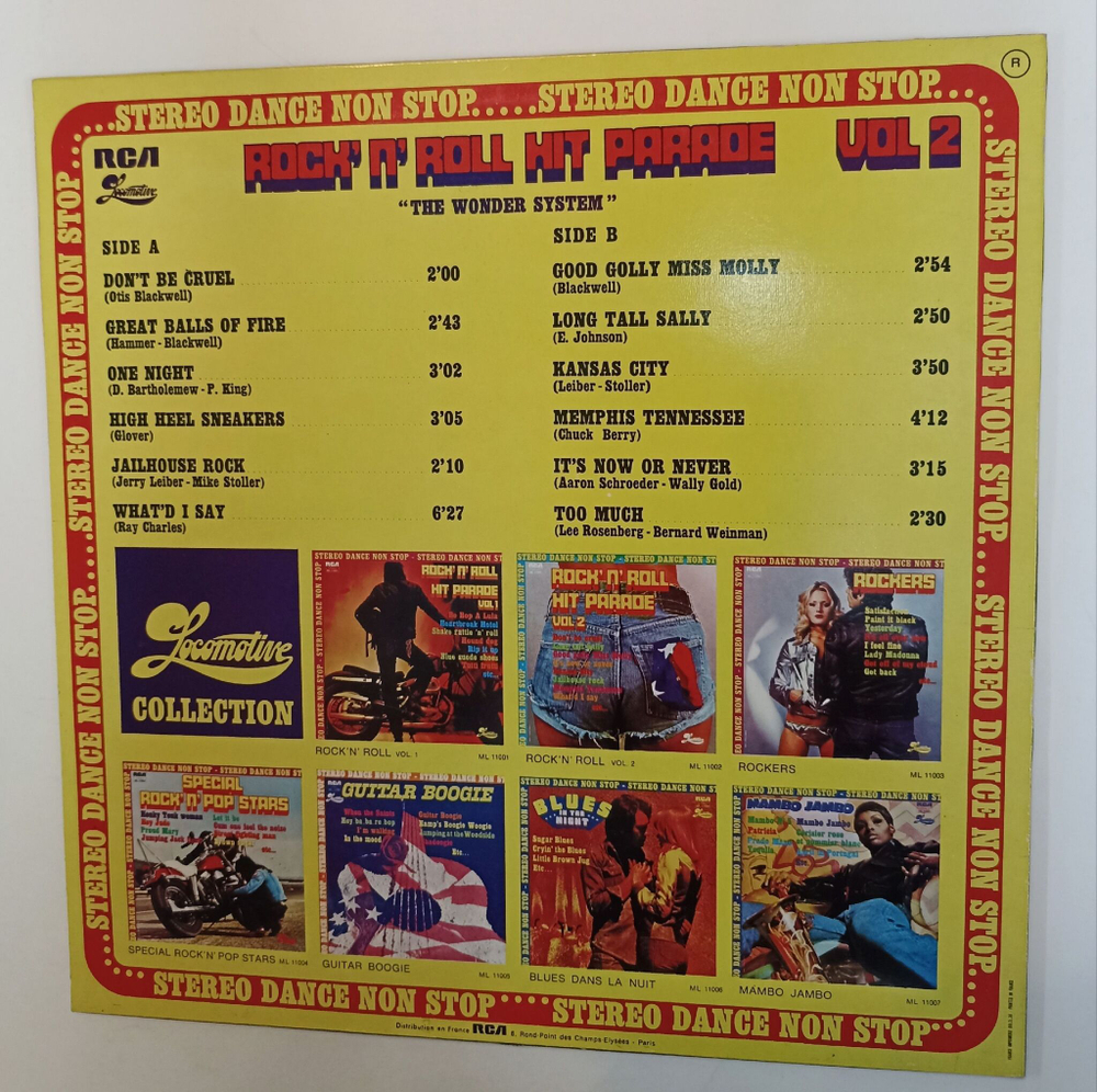 Винтажная виниловая пластинка LP Сборник Rock n Roll Hit Parade Vol 2 (France 1976)