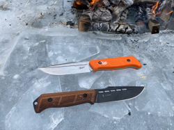 Туристический нож Baikal D2 StoneWash, Орех