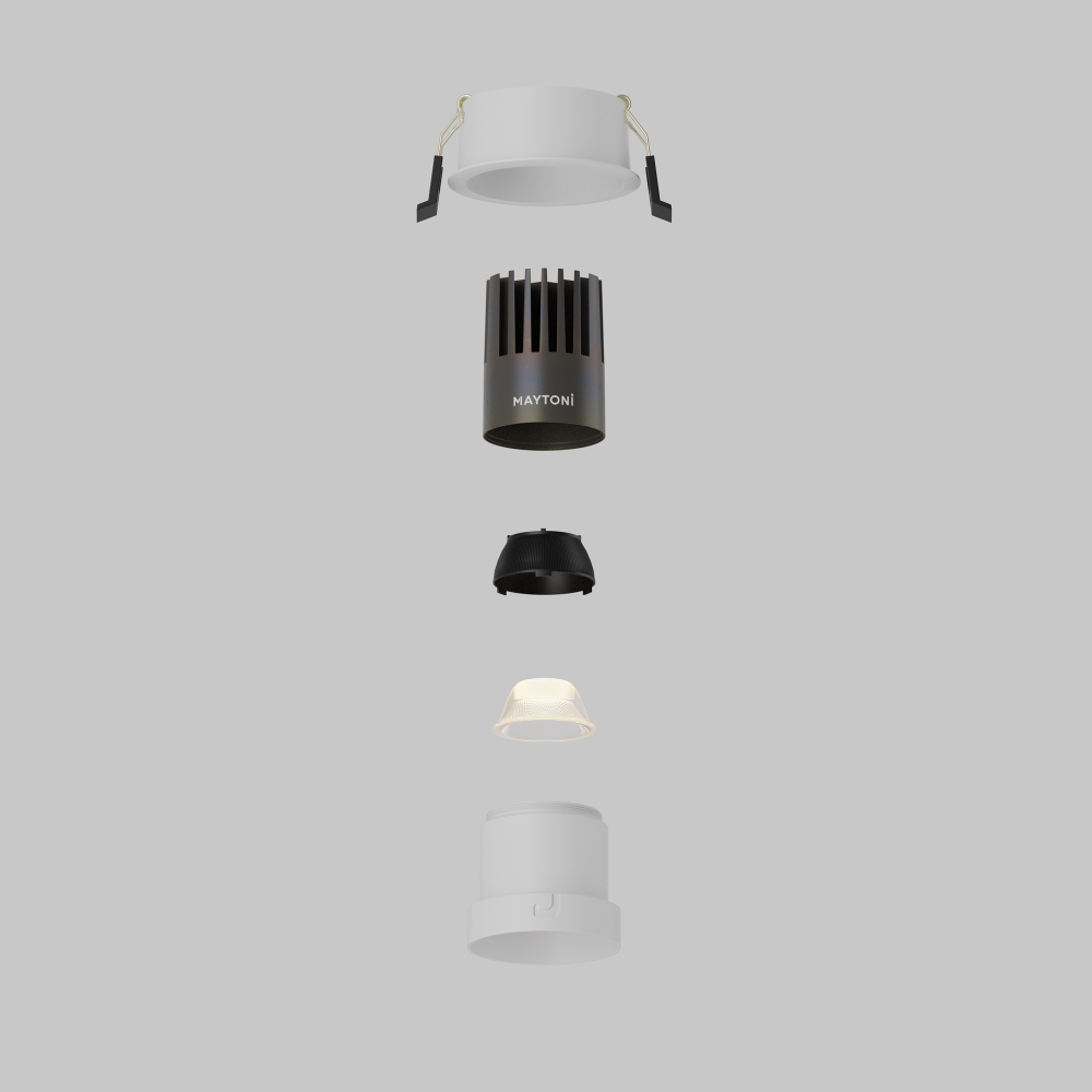 Встраиваемый светодиодный светильник Maytoni Dip DL116-10W-3K-W