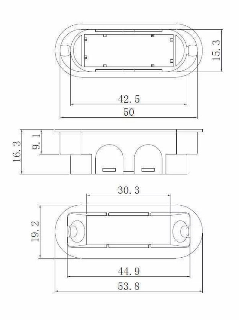 Замок с магнитной защелкой ADDENBAU KEY-5085 MAG BLACK под цилиндр, черный (центр магнит)