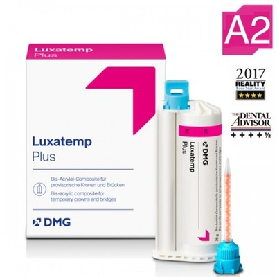 Luxatemp Automix Plus A2 (76гр.+15 насадок) Люксатемп Аутомикс А2, пластмасса для временных коронок