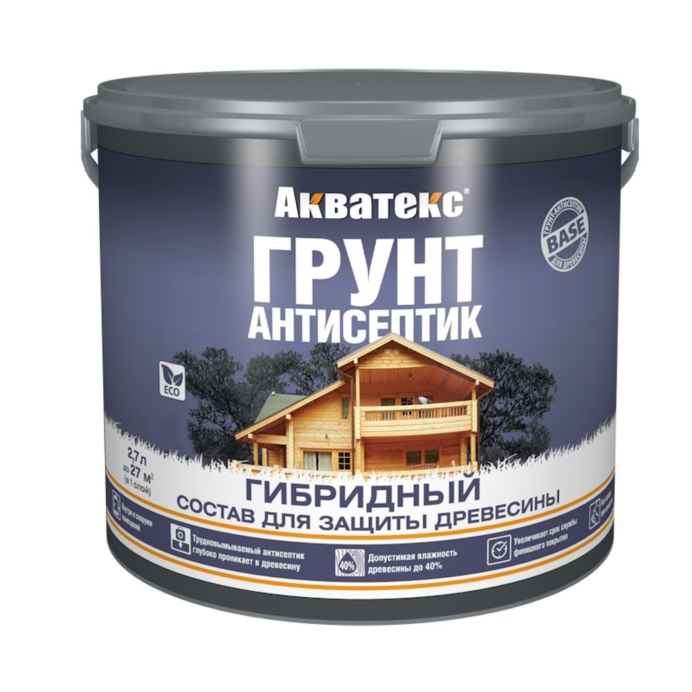 Грунт-антисептик Акватекс ГИБРИДНЫЙ бесцветн. 2,7л (Рогнеда) Грунт-антисептик Акватекс ГИБРИДНЫЙ бесцветн. 2,7л (Рогнеда)