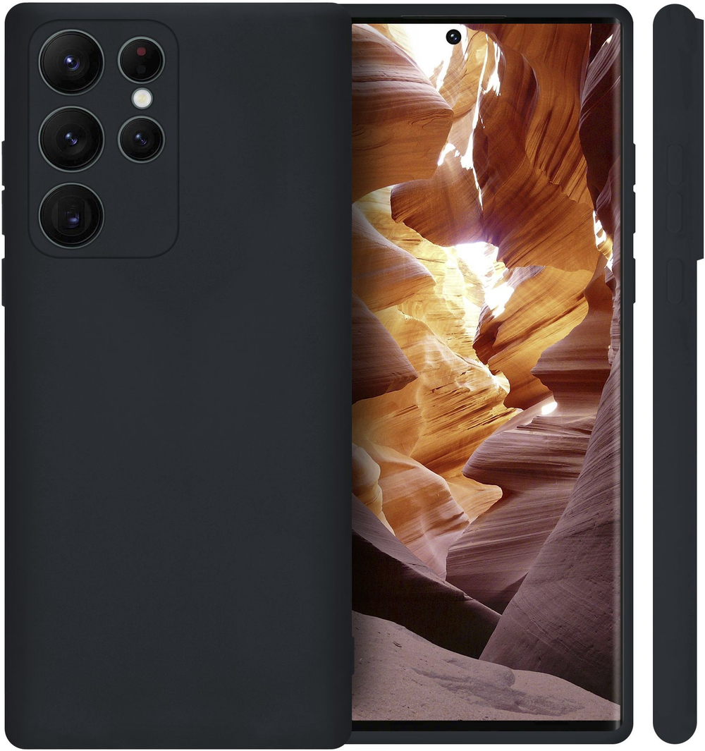 Мягкий Soft Touch чехол из силикона для SAMSUNG GALAXY S22 ULTRA с бархатной подкладкой