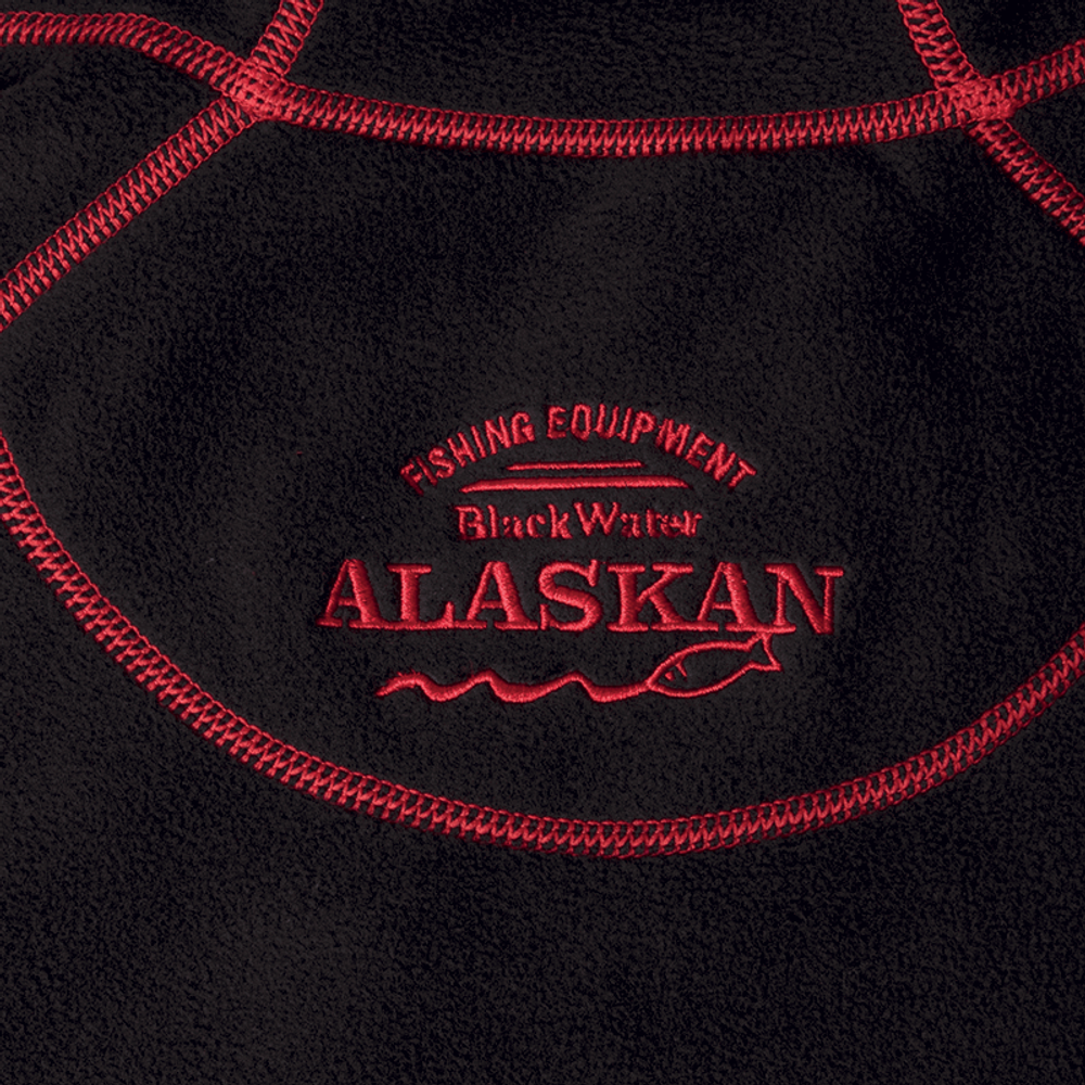 Куртка флисовая Alaskan BlackWater черная  XXL с капюшоном