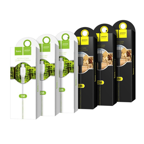 Usb Кабель-зарядка Micro Hoco X20 Flash 3м силиконовый белый