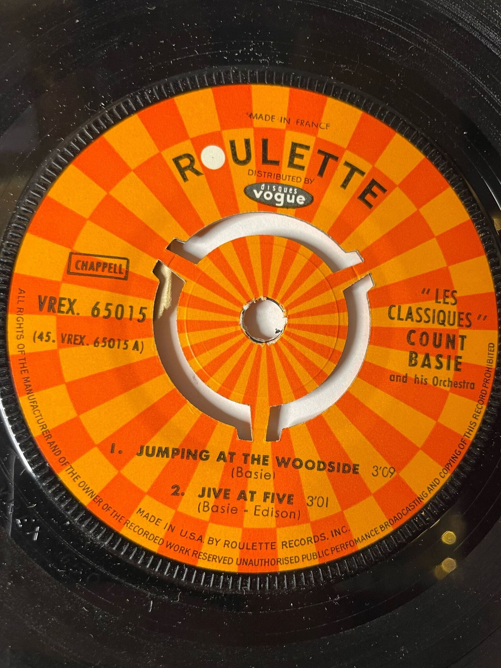 Винтажная виниловая пластинка LP Count Basie And His Orchestra Les Classiques The Best Of Basie (France 1969) 7 дюймов