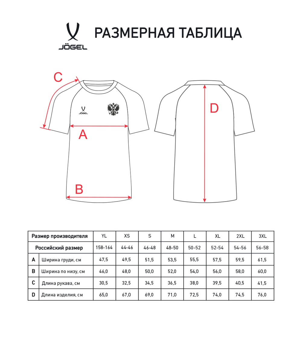 Футболка JOGEL NATIONAL Cotton Tee, белый