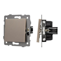 Механизм выключателя одноклавишный непроходной SWT-MK01-PL-GD-V (250V, 10A) (Arlight, -) 049870