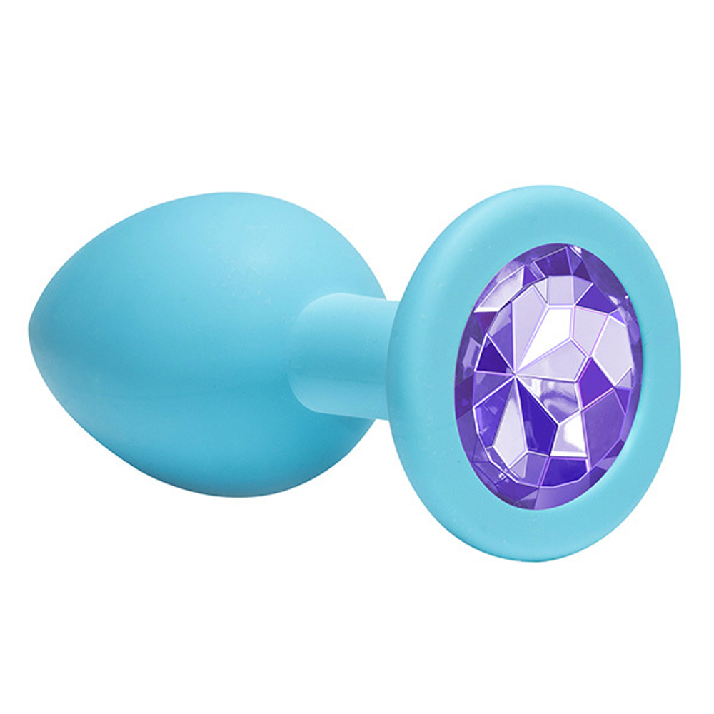 Анальная пробка Lola Games Emotions Cutie Medium Turquoise light purple crystal 4012-04Lola