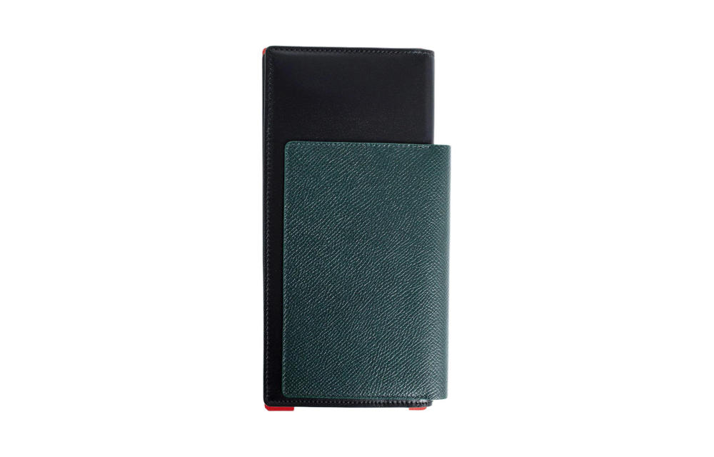 Balenciaga Calfskin Wallet Men"s Dark Green