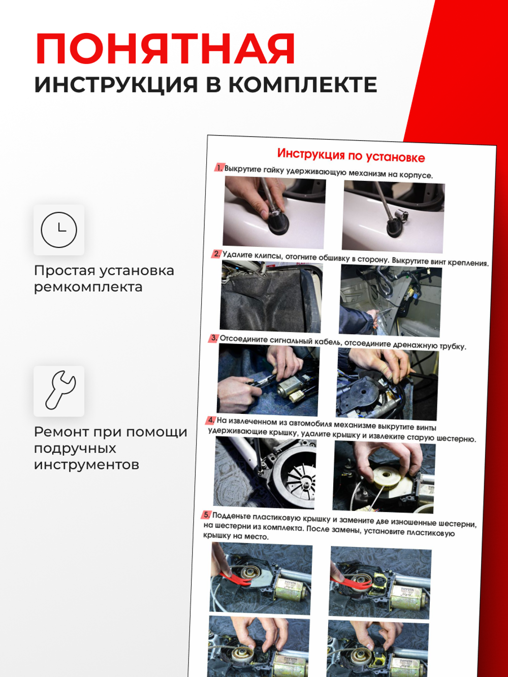 Ремкомплект привода антенны Toyota CAMRY (VI) [Кузов: XV30] 2001-2006