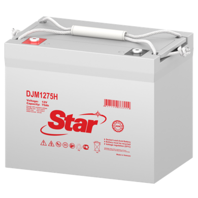 Аккумулятор STAR DJM1275H ( 75Ач / 12В ) AGM