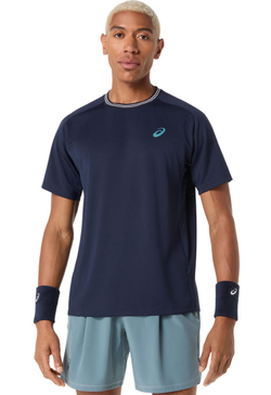 Мужская теннисная футболка Asics Game Short Sleeve Top - midnight