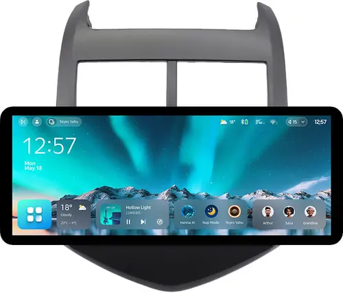 Магнитола для Chevrolet Aveo 2 2012-2015 - Teyes CC4 монитор 12.3" 2K QLED + рамка 9, Android 14, Быстрейшая, Snapdragon 680, DSP, CarPlay, 4G SIM-слот