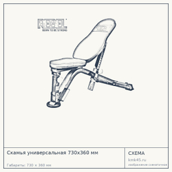 Скамья универсальная 730х360 мм — от 22 000 ₽
