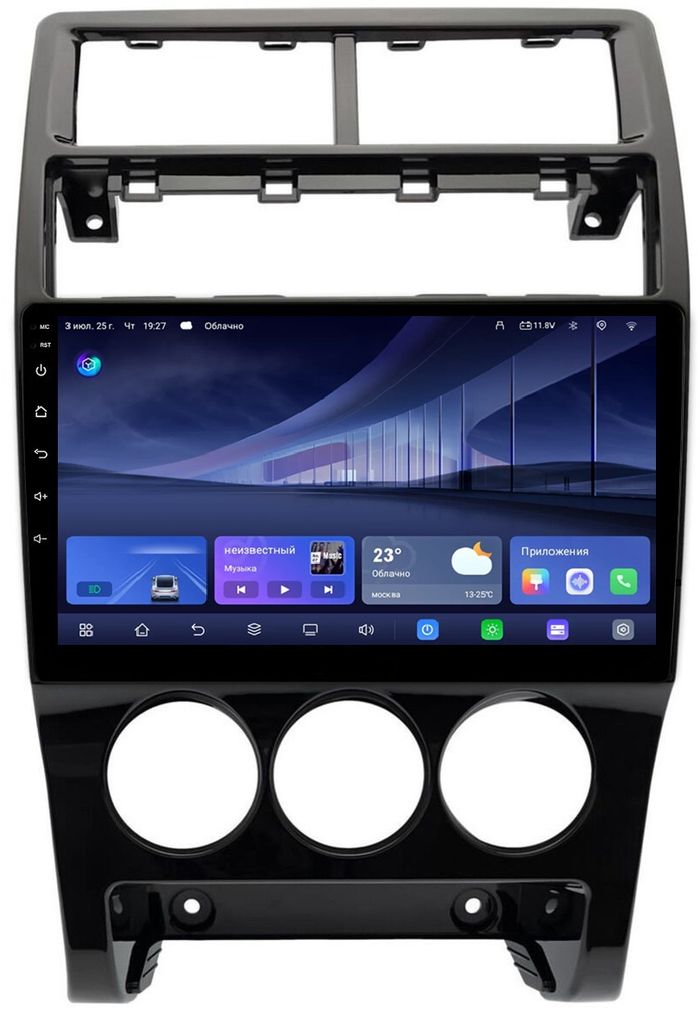 Магнитола для Lada Priora 2013-2018 - Kuberg QLed, Android 14, TS105, Быстрейшая, CarPlay, SIM-слот