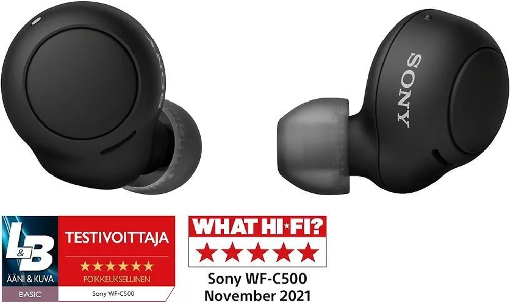 Наушники-вкладыши Sony WF-C500, черные (Из Финляндии)