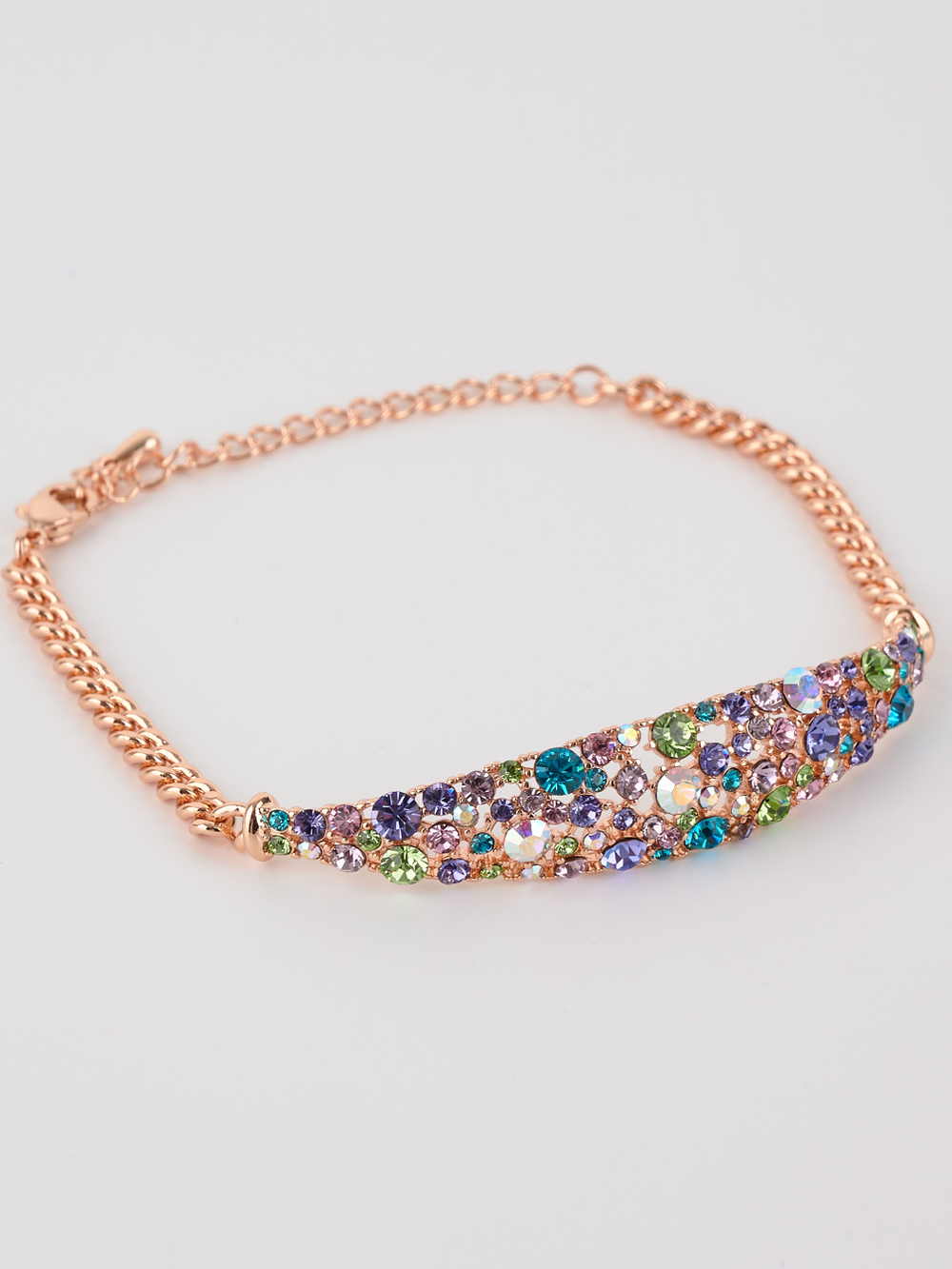 Браслет Россыпь из разноцветных камней Swarovski