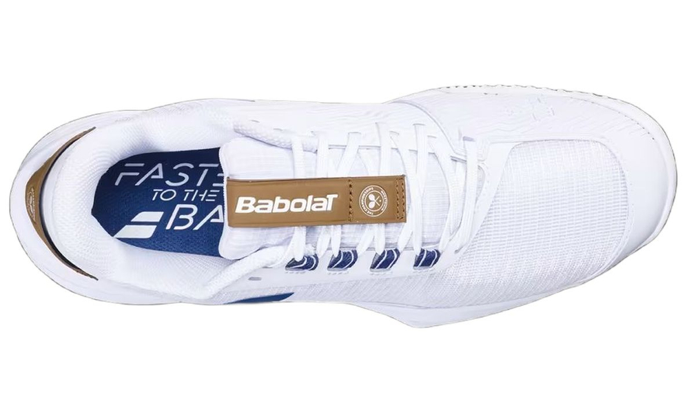 Meskie buty tenisowe Babolat Jet Tere 2 Wimbledon Sand Grass - white/blue navy