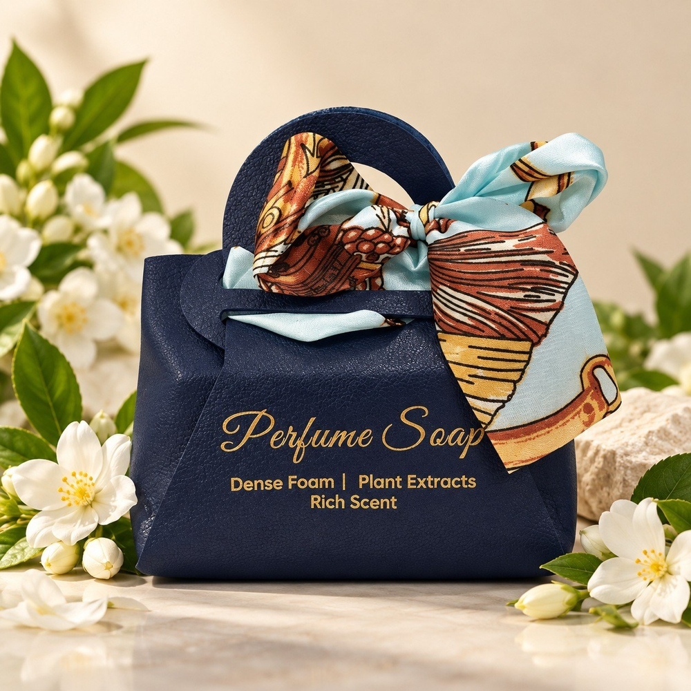 Perfume Soap парфюмированное мыло Indigo Allure (синяя сумочка) 200 г — фото 5