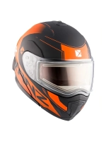 Шлем модуляр CKX TRANZ с 2мя визорами, подогрев(orangeXS)