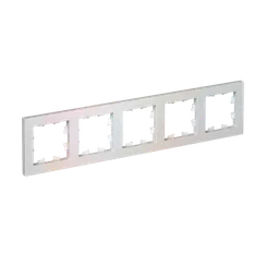 Рамка пластиковая на 5 постов универсальная Systeme Electric AtlasDesign Жемчуг ATN000405