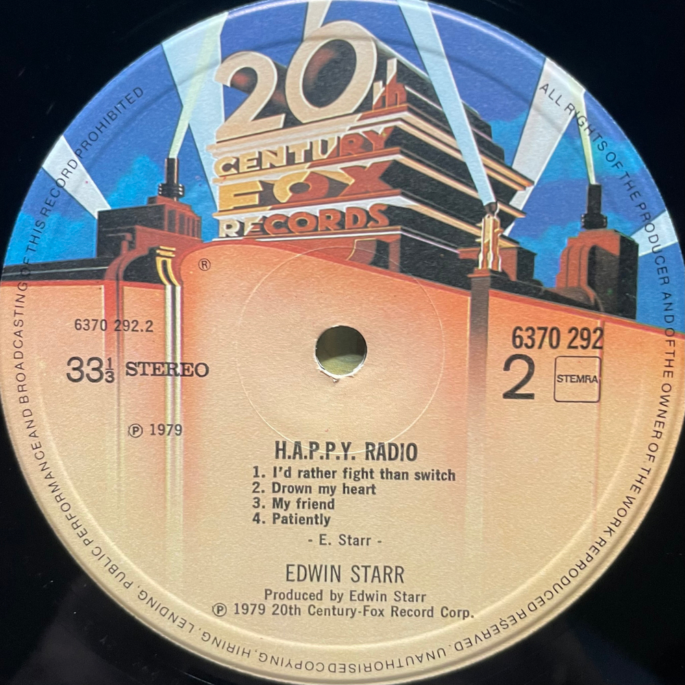 Edwin Starr ‎– H.A.P.P.Y. Radio (Голландия 1979г.)
