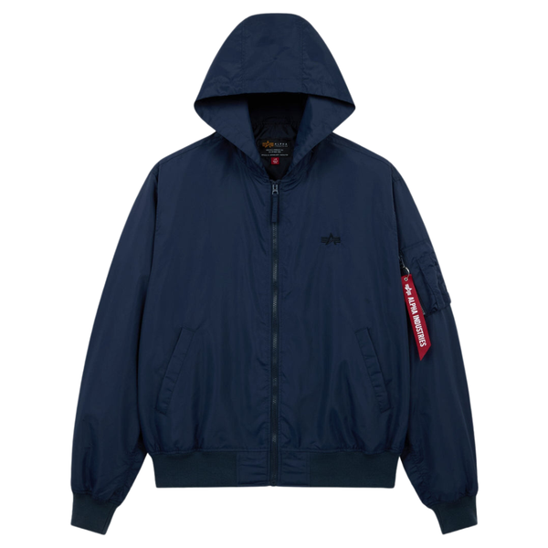 Бомбер Alpha Industries Logo L-2B Hooded Hunter Replica Blue (Синий)