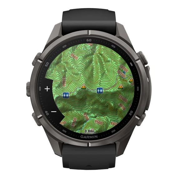 Часы Garmin Fenix 9 Pro inReach 43 мм AMOLED inReach Carbon Gray DLC Titanium Black / Pebble Gray (010-04335-11)