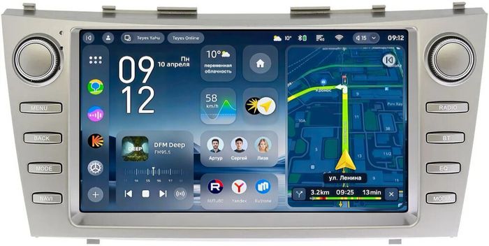 Магнитола для Toyota Camry 40 2006-2011 (рамка с крутилками) - Teyes CC4-PRO монитор 9.5" 2K QLED на Android 13, Быстрейшая, Snapdragon 778G, ИИ, CarPlay, DSP, 4G SIM-слот