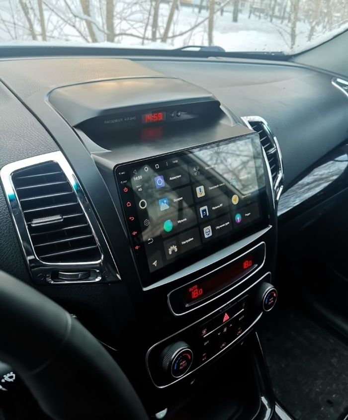 Магнитола для KIA Sorento 2 XM 2012-2020 (отдельный экран климата, со штатной КЗВ) - FarCar S280 монитор 9.5" IPS на Android 13, CarPlay