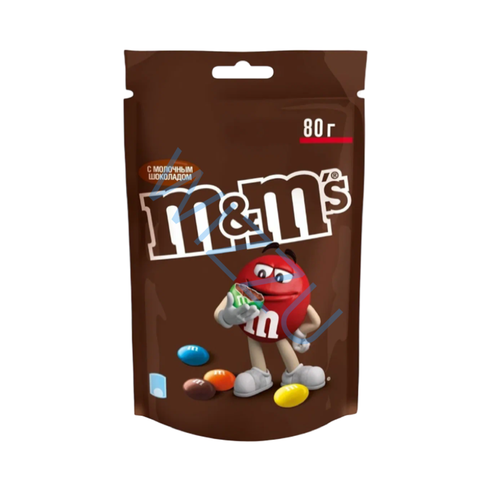 Драже M&M's с молочным шоколадом, 80 г