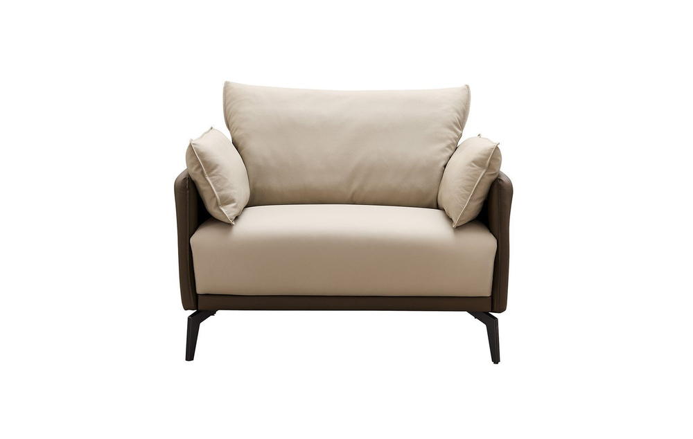 Кресло ELEGANTE NAPPA SF015 бежевый/коричневый #6615